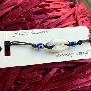 Blue Evil Eye & Seashell Bracelet Charm Anklet Shell adjustable Women’s Men Kids